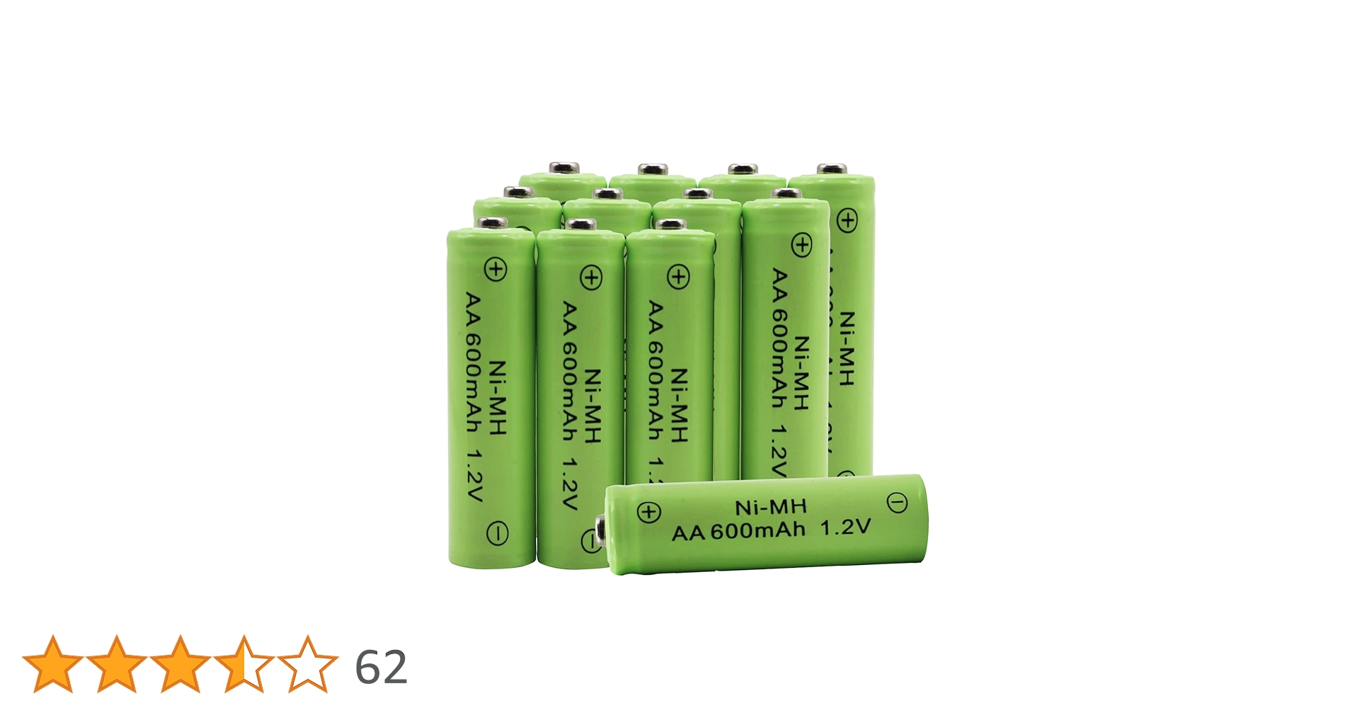 Amazon.co.jp: 単3 単3形 単三 充電式 電池 AA 600mAh1.2V ニッケル